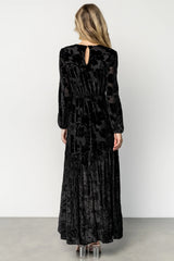 Vienna Velvet Maxi Dress | Black