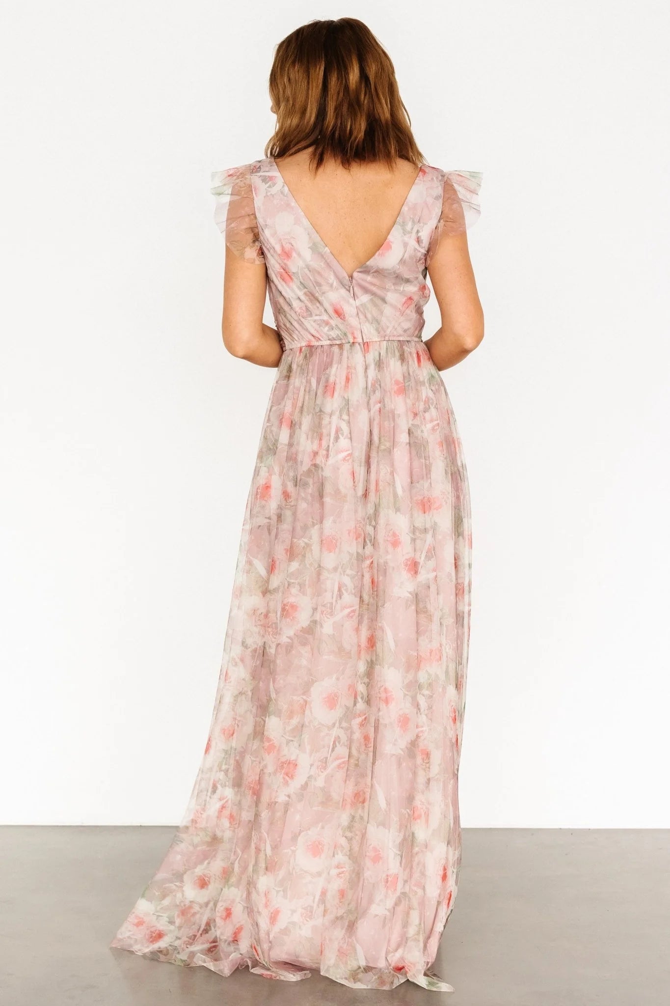 Carmine Maxi Dress | Mauve Floral